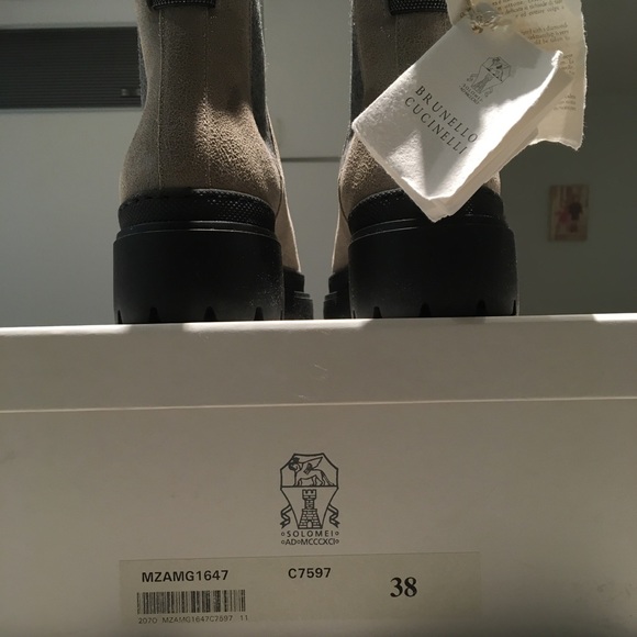 Brunello Cucinelli Platform Leather Boot sz 38 NIB - Picture 4 of 8